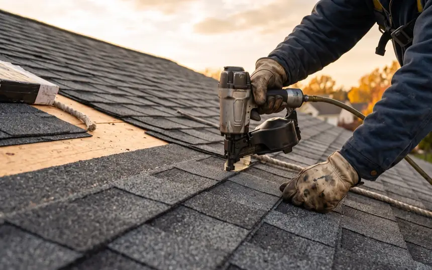 A finished roof of the kind we install, repair, and protect
